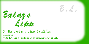 balazs lipp business card